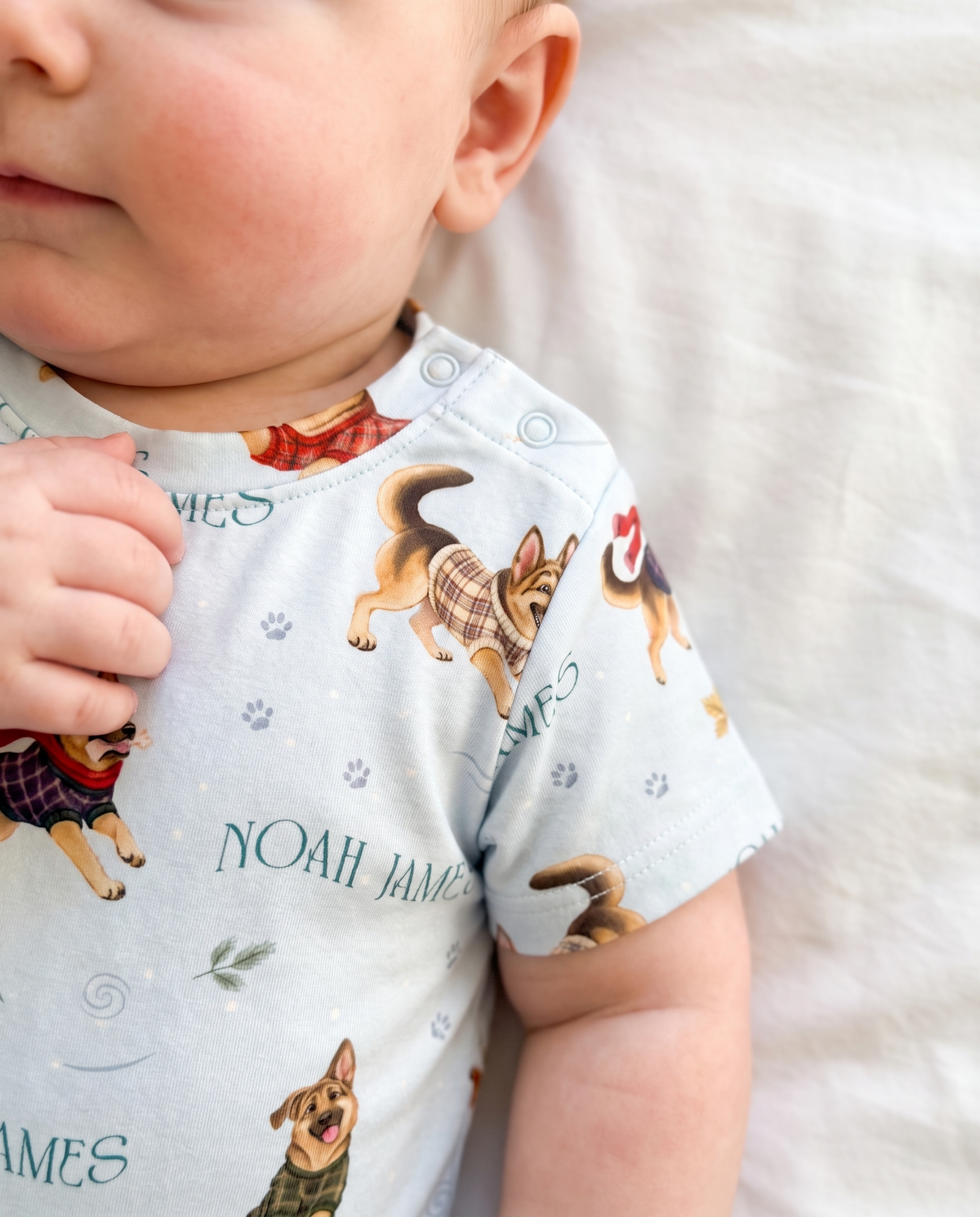 Personalized Snap Romper in Winter Wag
