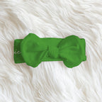 Personalized Bow Headband in Green Leaf