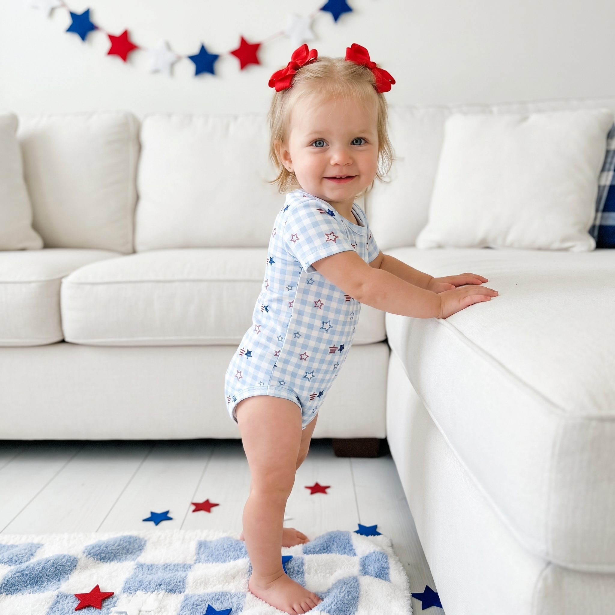 Personalized Bodysuit in Star-Spangled Sky