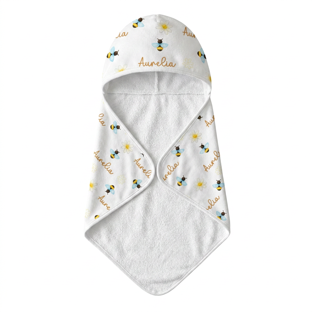 Personalized Hooded Towels in BeeBee