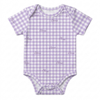 Personalized Bodysuit in Lilac Gingham