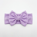 Personalized Bow Headband in Lavender