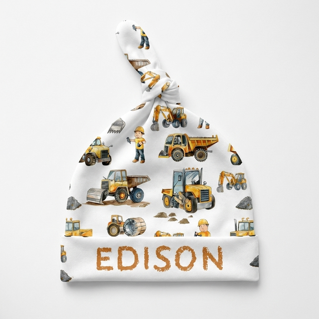 Personalized Knotted Hat in Truck