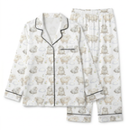 Long-sleeved Women's Pajama Set in Lamb