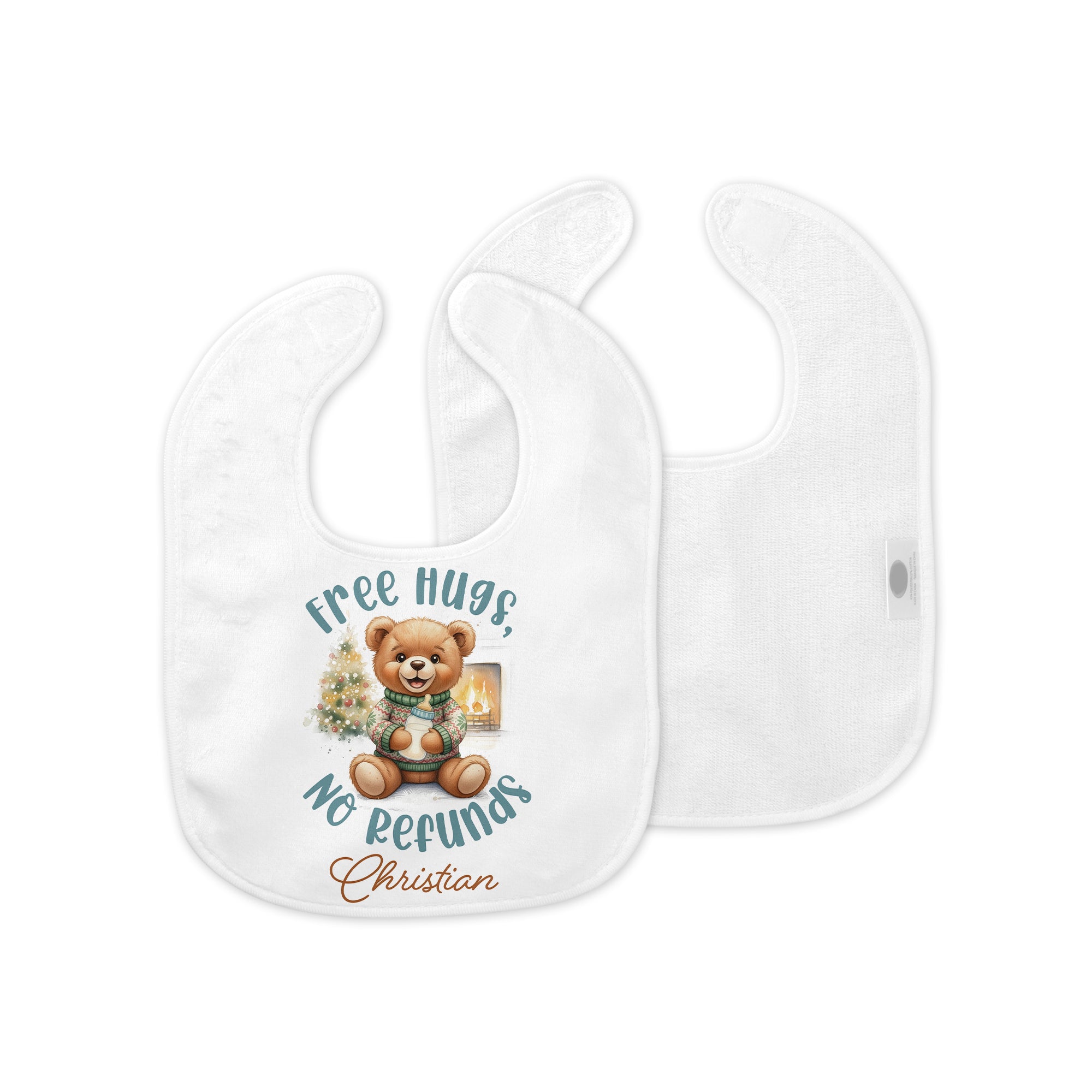 Personalized Bib in Cozy Bear