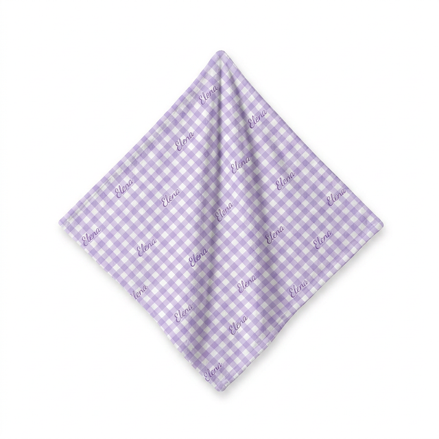 Personalized Mini Lovey in Lilac Gingham