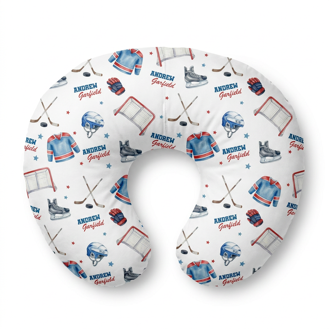 Personalized Nursing Pillow Cover in Ice Hockey