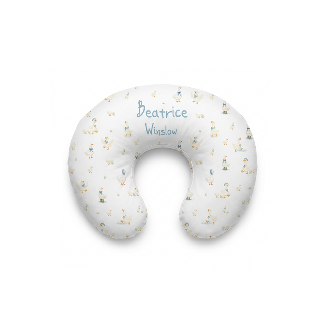 Personalized Nursing Pillow Cover in Silly Goose