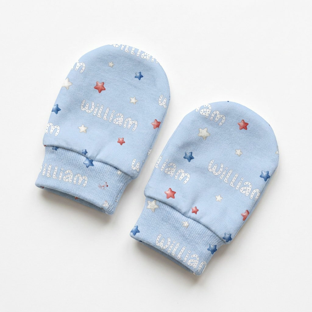 Personalized Mittens in July Twinkle