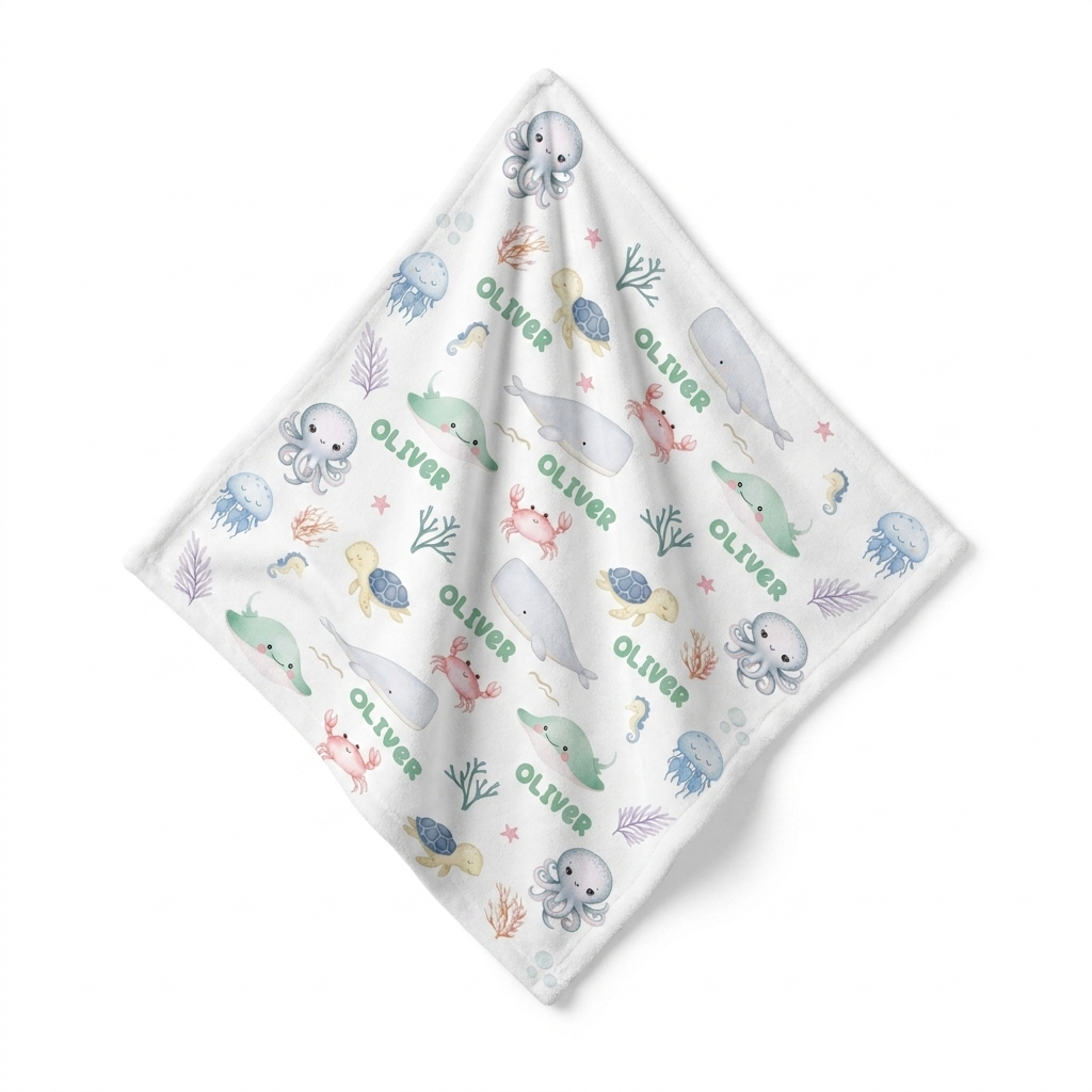 Personalized Mini Lovey in Sea Animals