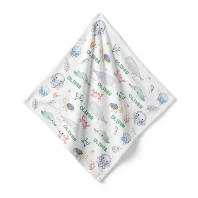 Personalized Mini Lovey in Sea Animals