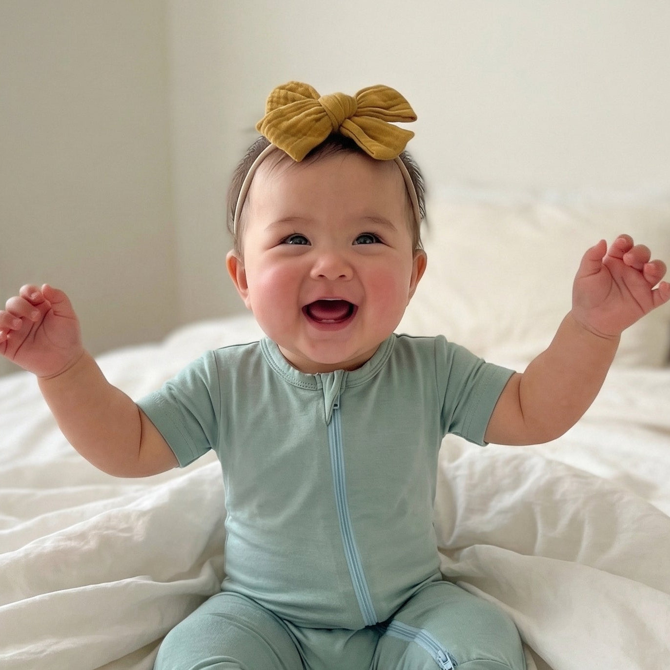 Tiny Bow in Mustard