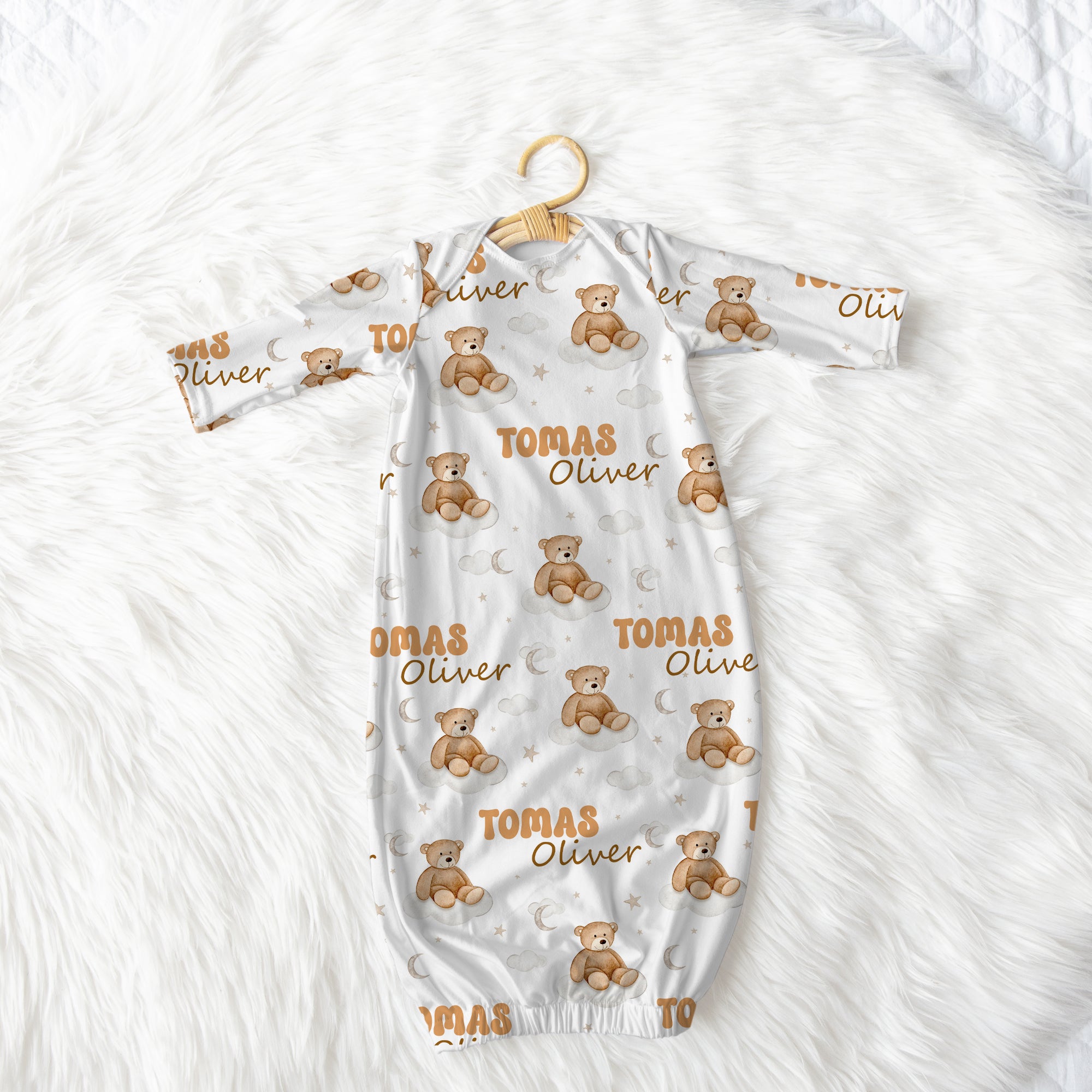 Personalized Sleep Gown in Teddy Bear