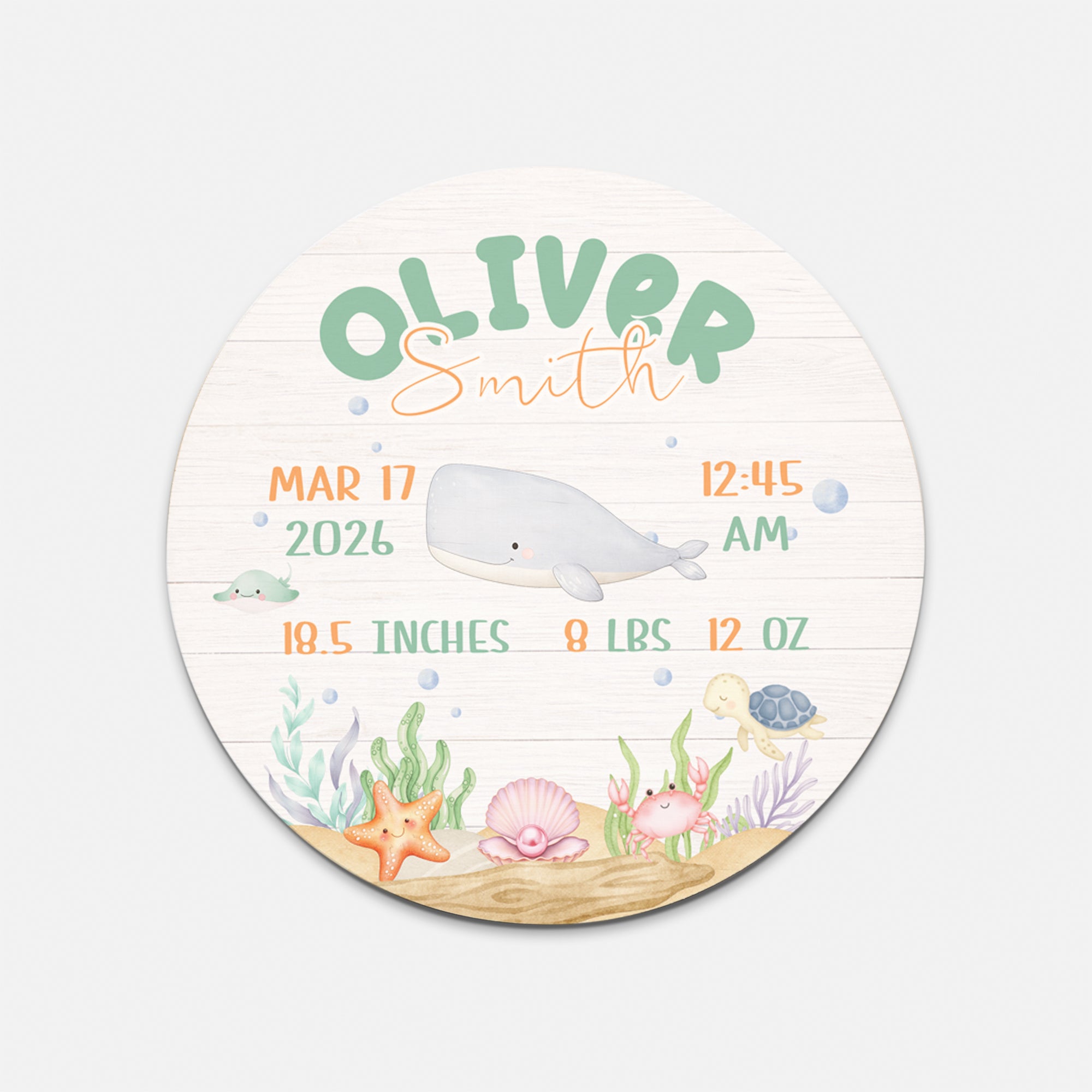 Birth Stats Sign in Sea Animals