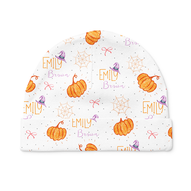 Personalized Beanie in Little Pumpkin
