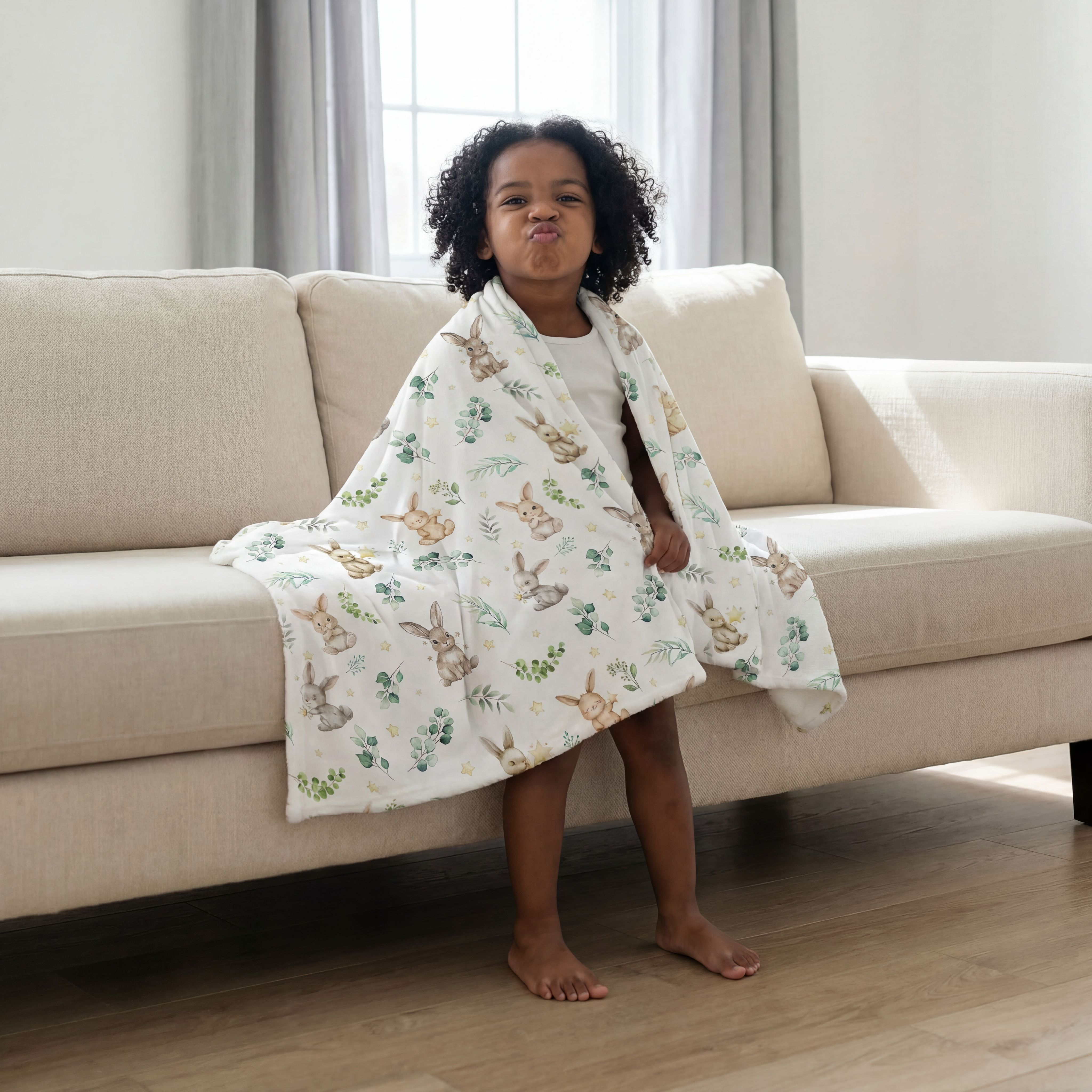 Blanket in Bunny Garden