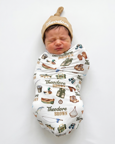 Personalized Swaddle in Fishing Buddy