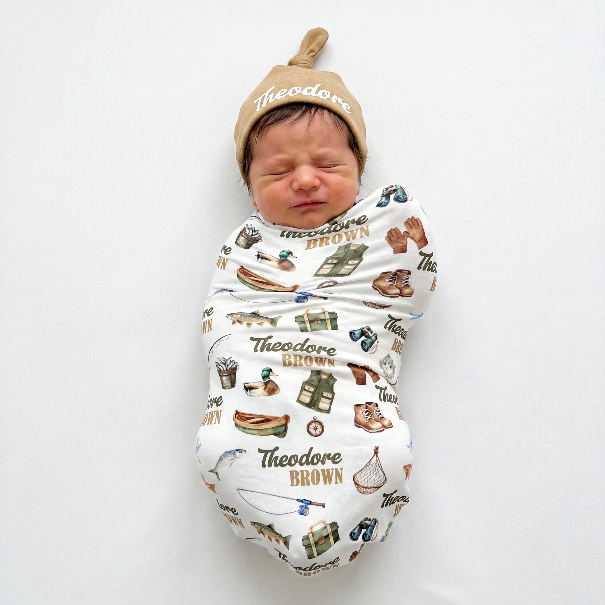 Personalized Swaddle in Fishing Buddy