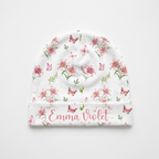 Personalized Beanie in Pink Lilys