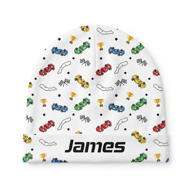 Personalized Beanie in Pit Crew