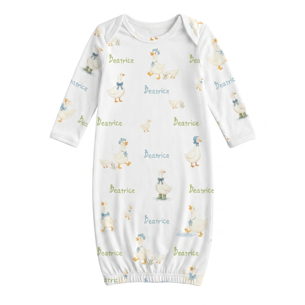 Personalized Sleep Gown in Silly Goose