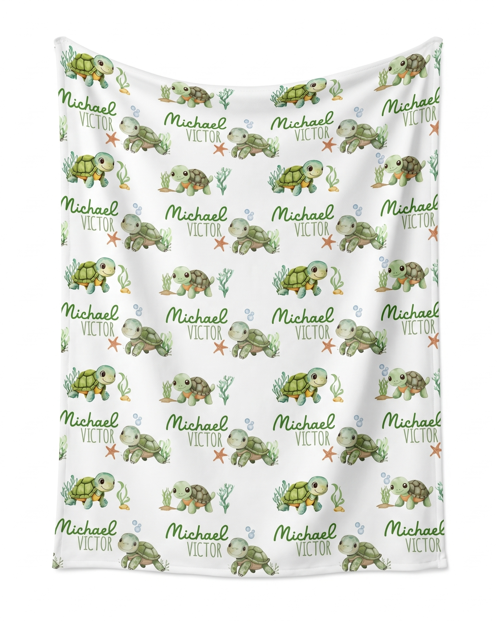 Personalized Swaddle in Sea Turtle