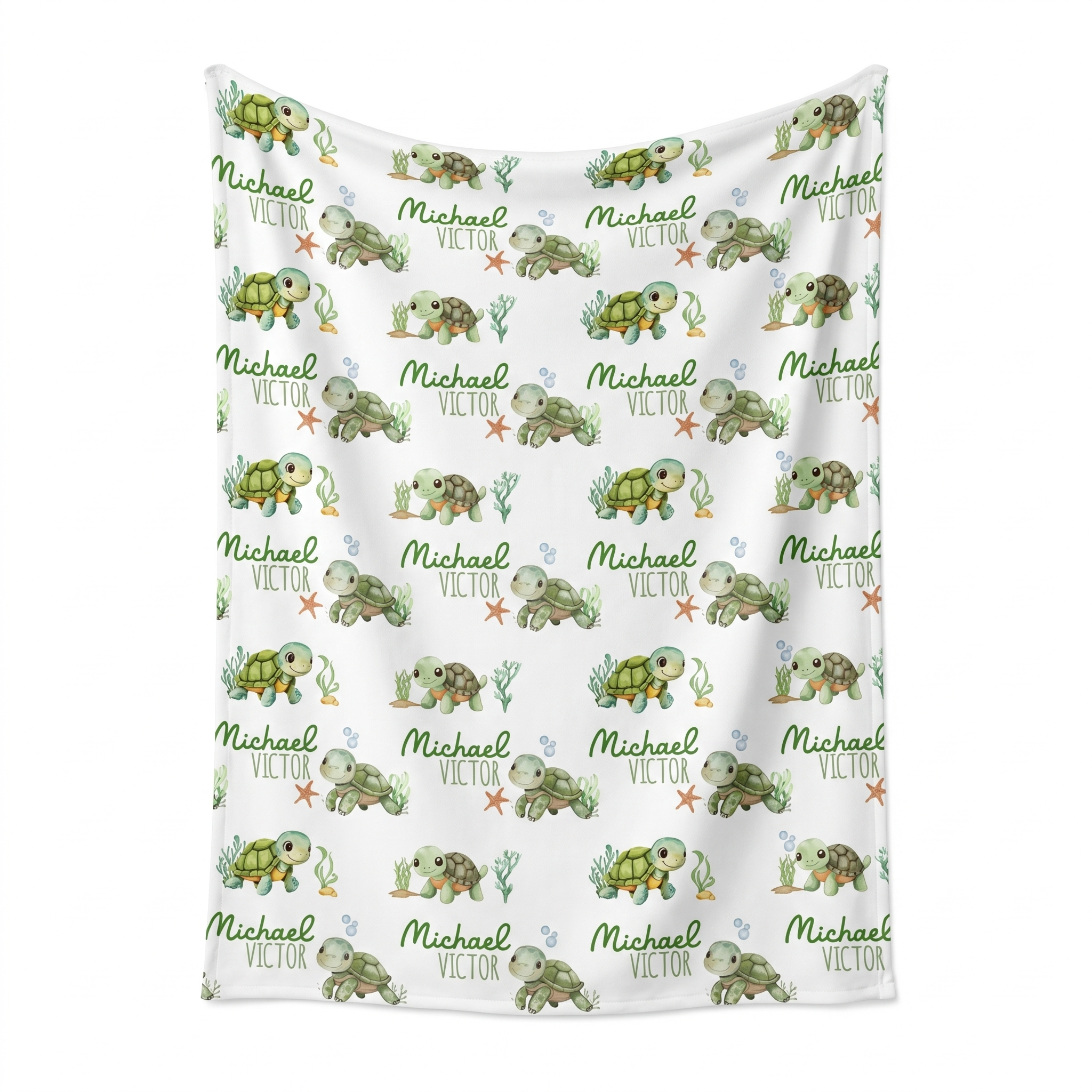 Personalized Swaddle in Sea Turtle