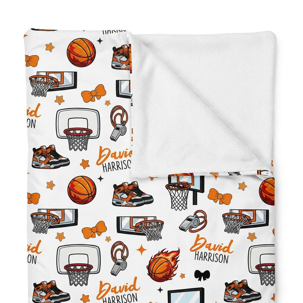 Personalized Sleeping Bag in Basketball