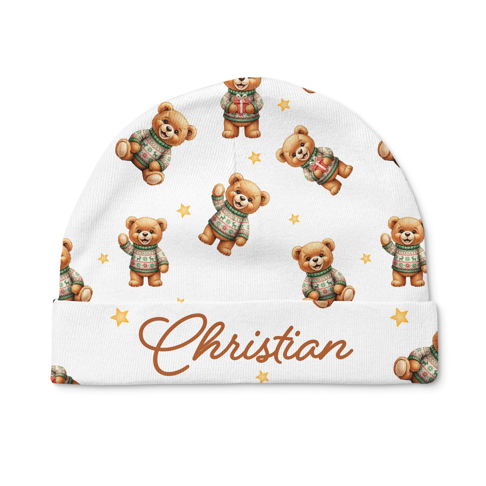 Cozy Bear Personalized Beanie Hat