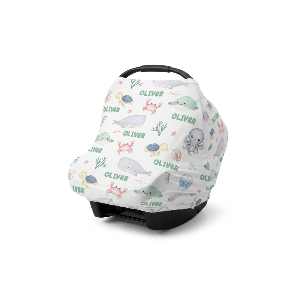 5-in-1 Nursing Cover in Sea Animals