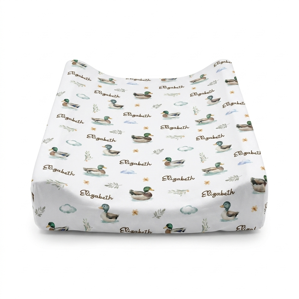 Personalized Changing Pad Cover in Mallard