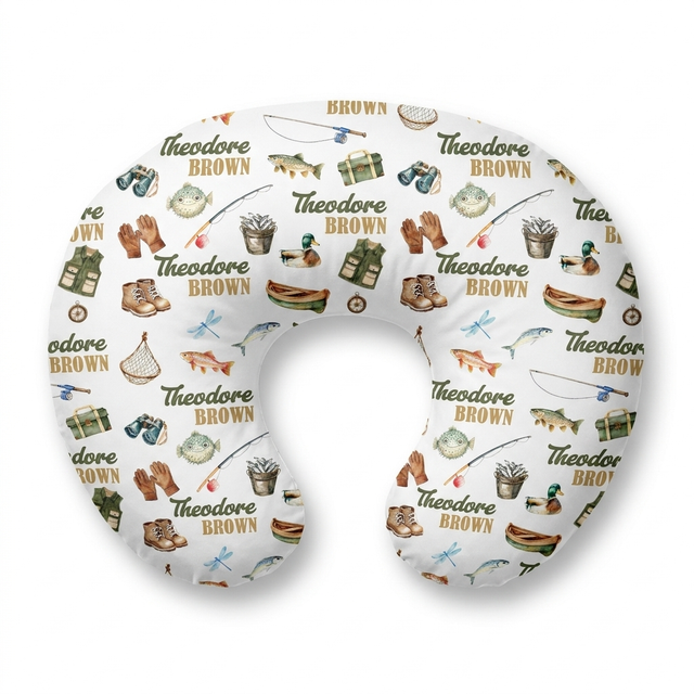 Personalized Nursing Pillow Cover in Fishing Buddy