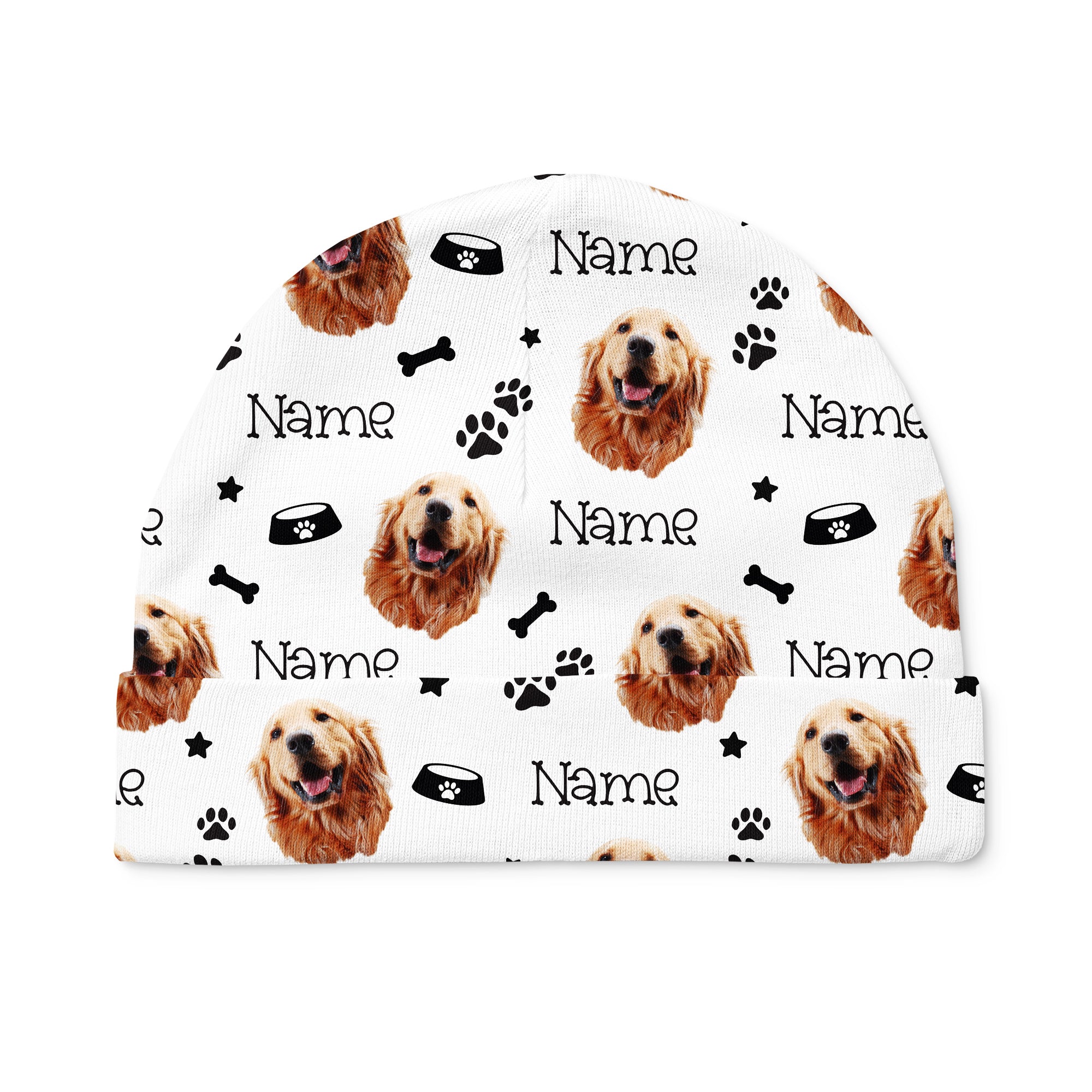 Personalized Beanie in Custom Dog Portrait