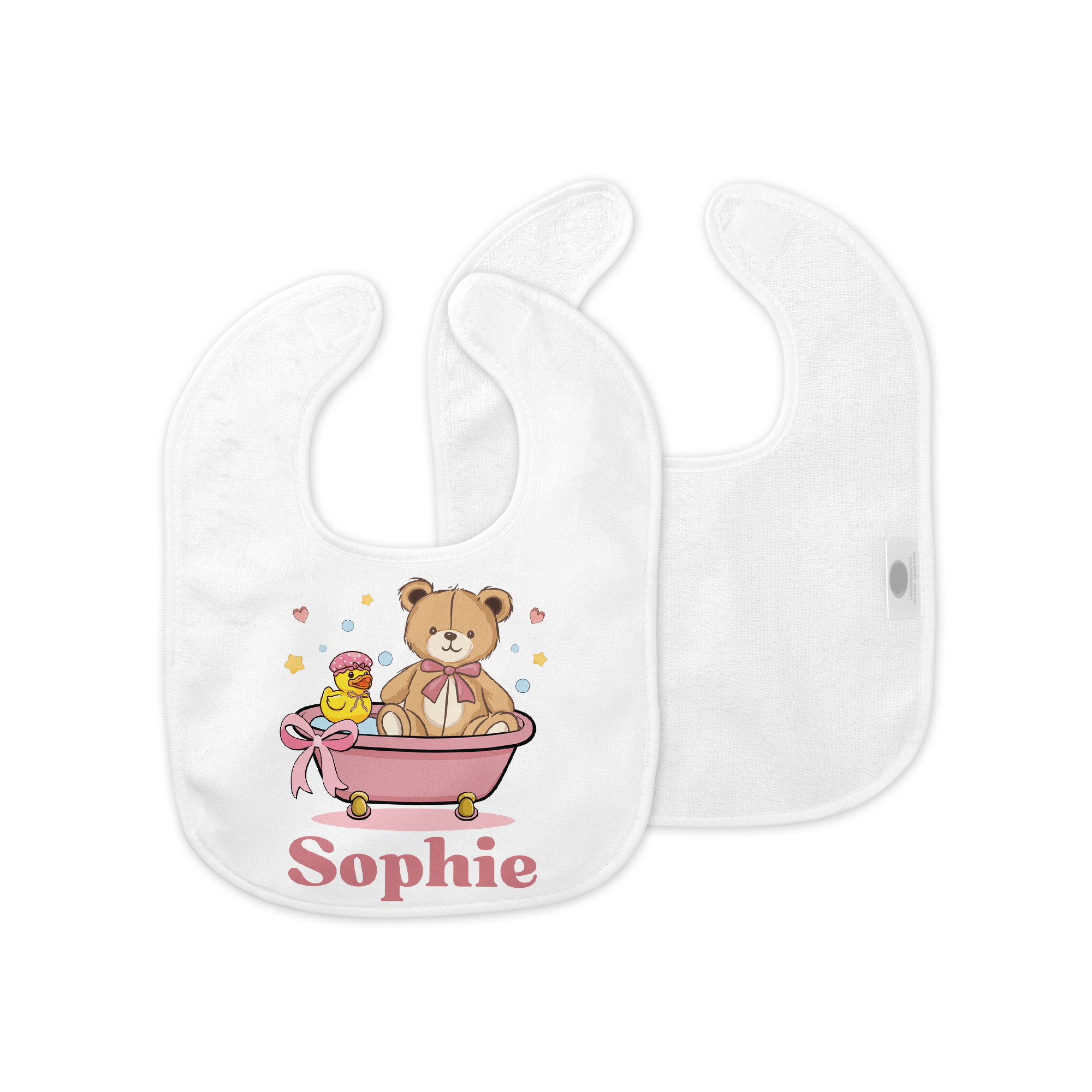 Personalized Bib in Bathtime Besties