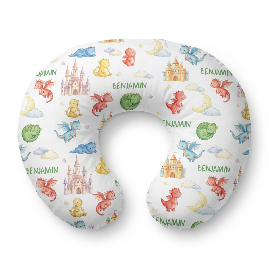 Personalized Nursing Pillow Cover in Dragon Kingdom