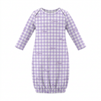 Personalized Sleep Gown in Lilac Gingham