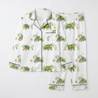 Long-Sleeved Women's Pajama Set in Sea Turtle