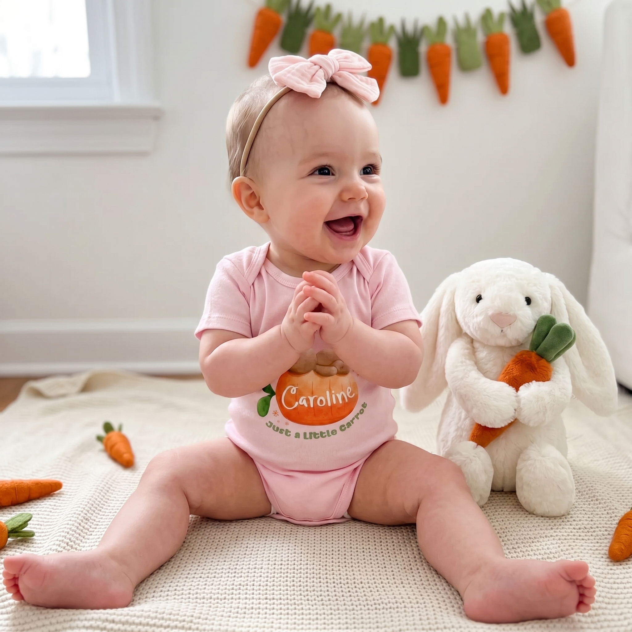 Personalized Graphic Bodysuit in Carrot