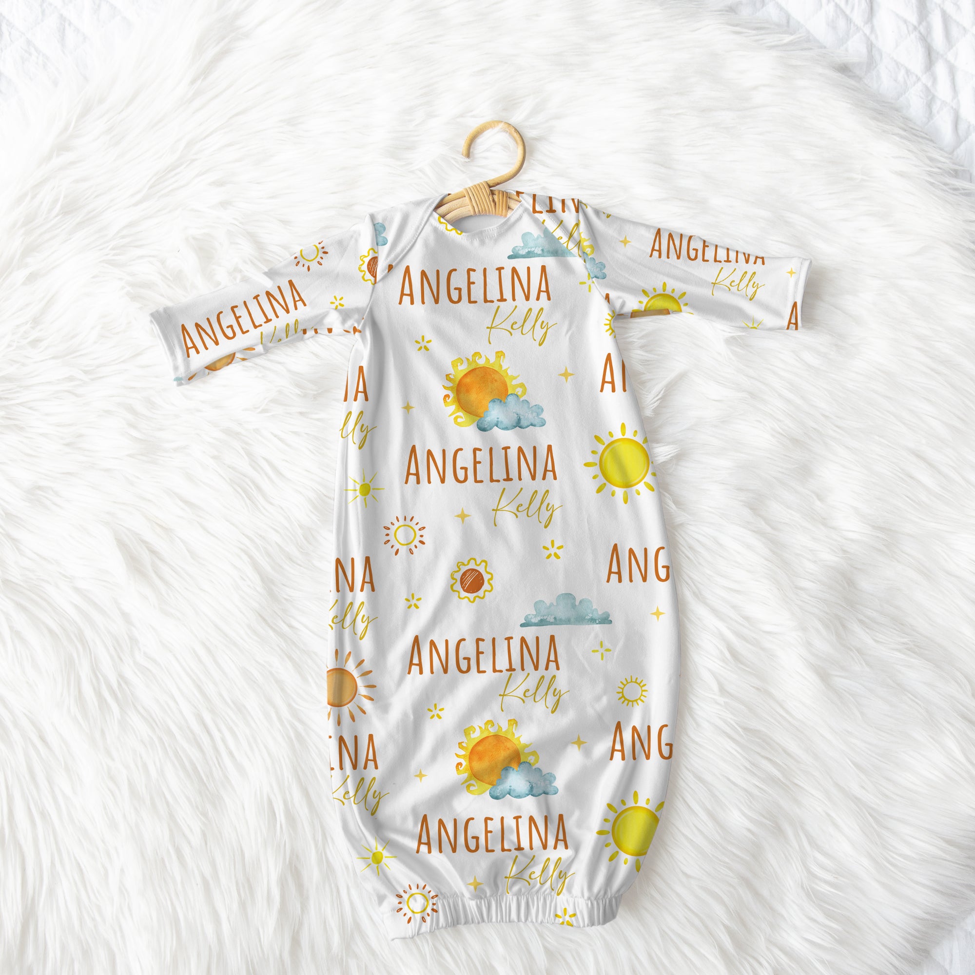 Personalized Sleep Gown in Sunshine