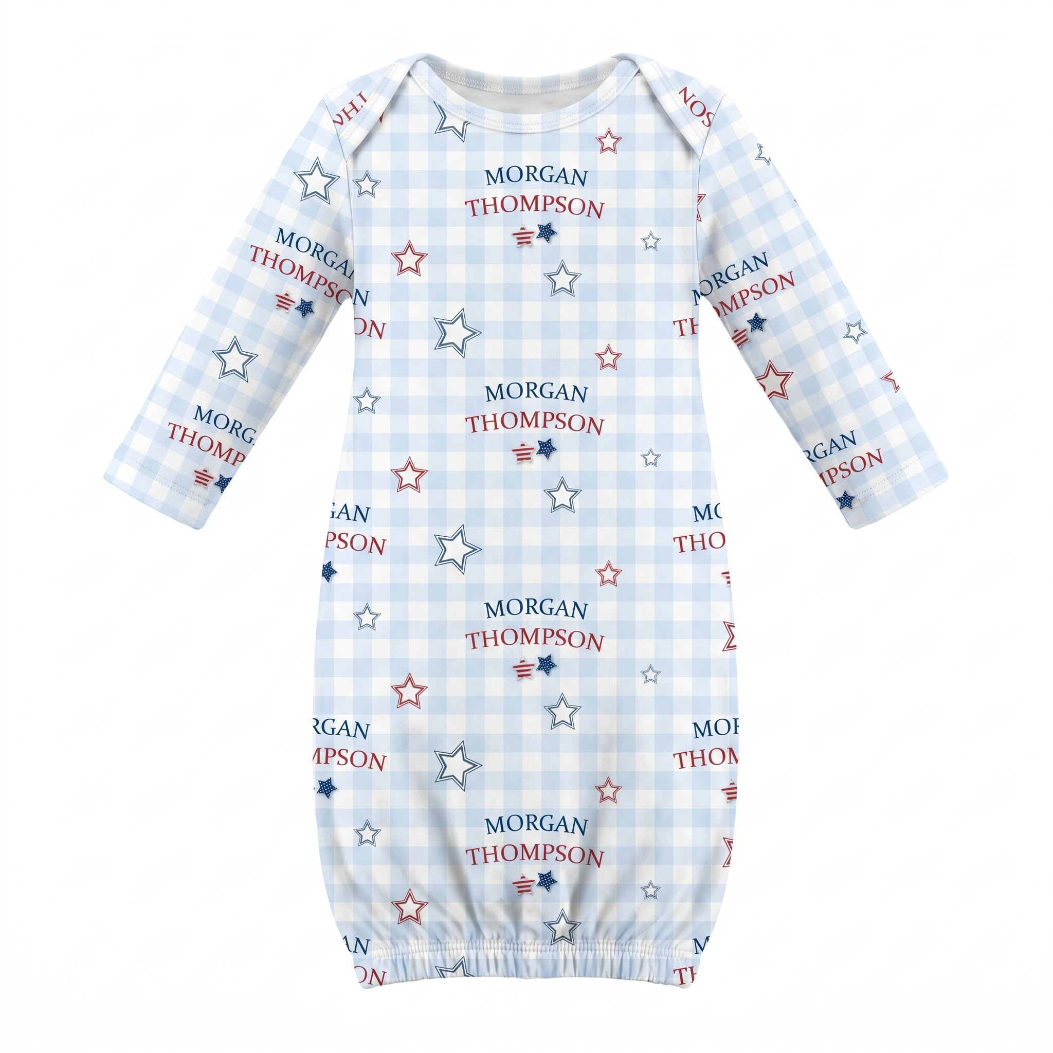 Personalized Sleep Gown in Star-Spangled Sky