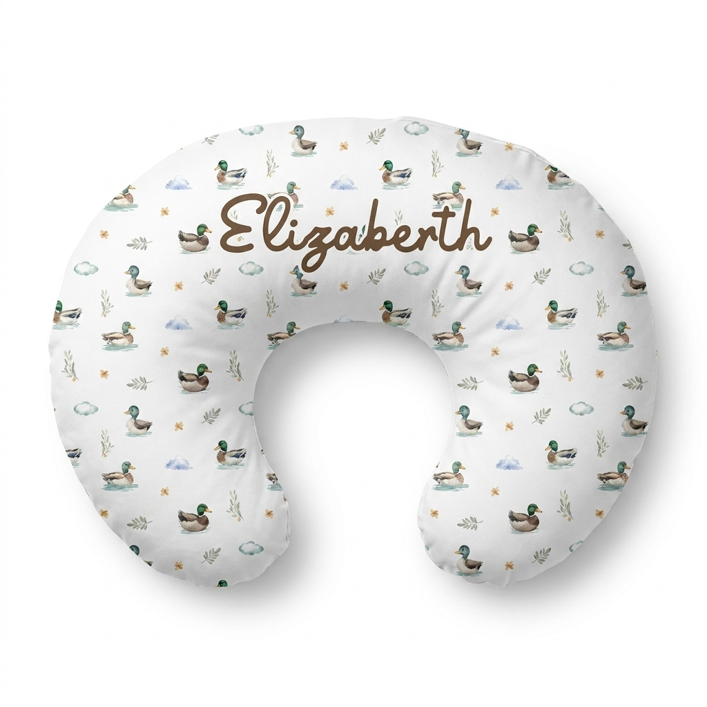 Personalized Nursing Pillow Cover in Mallard