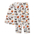 Long-sleeved Women's Pajama Set in Basketball