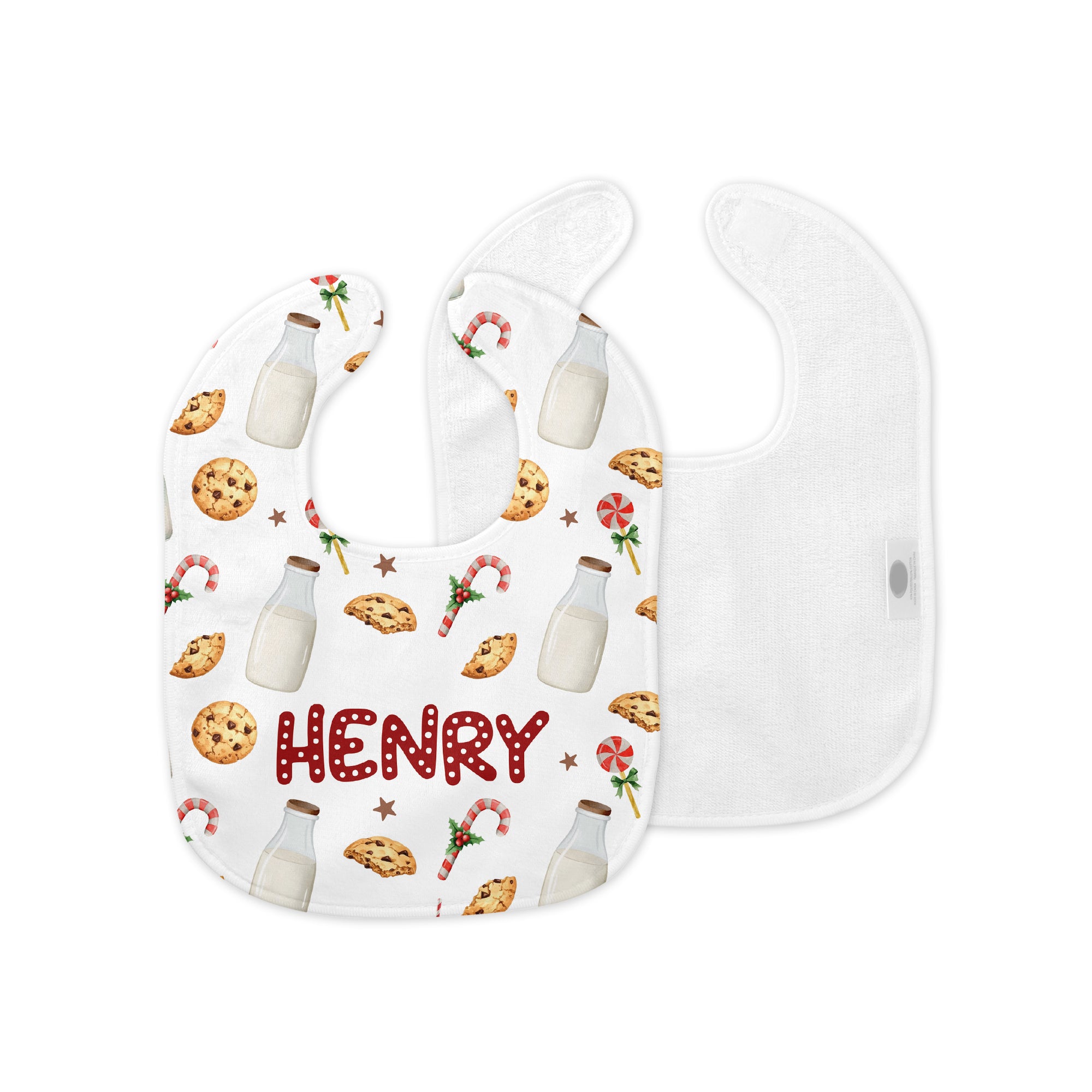 Personalized Bib and Burp Cloth Set in Sweet Cookie