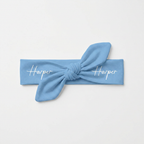 Personalized Knotted Headband in Morning Blue