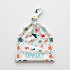 Personalized Knotted Hat in Ocean Animals