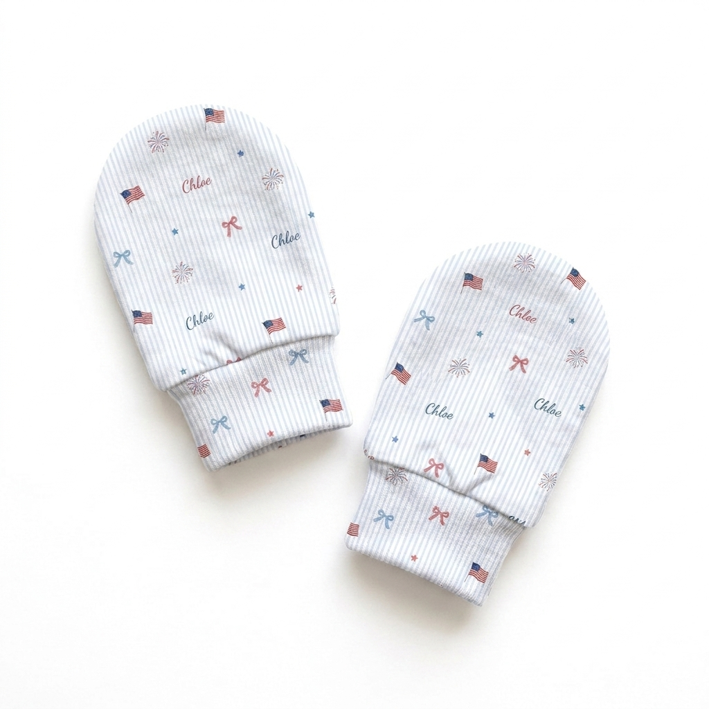 Personalized Mittens in Patriotic