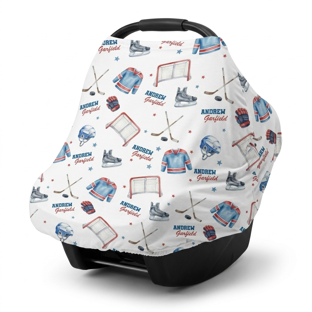 Personalized 5-in-1 Nursing Cover in Ice Hockey