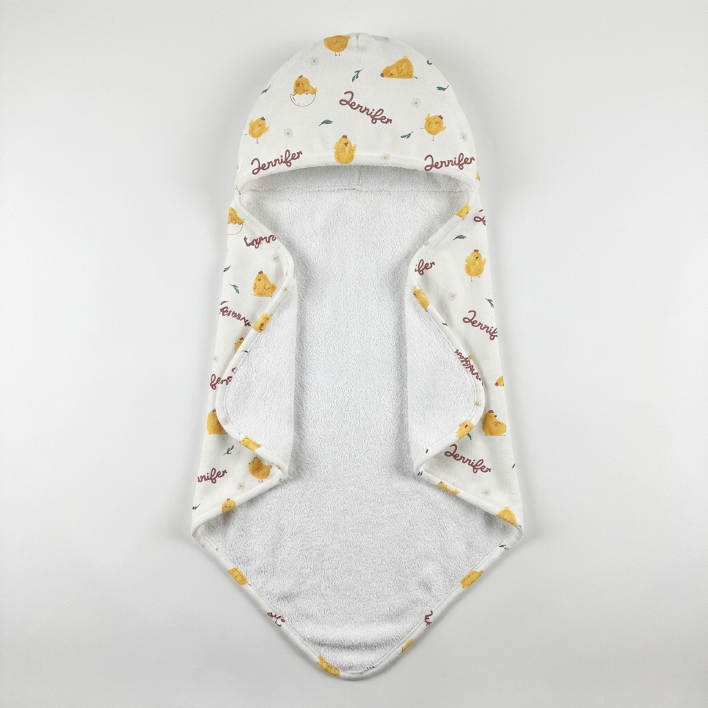 Kids Hooded Towel in Little Chick