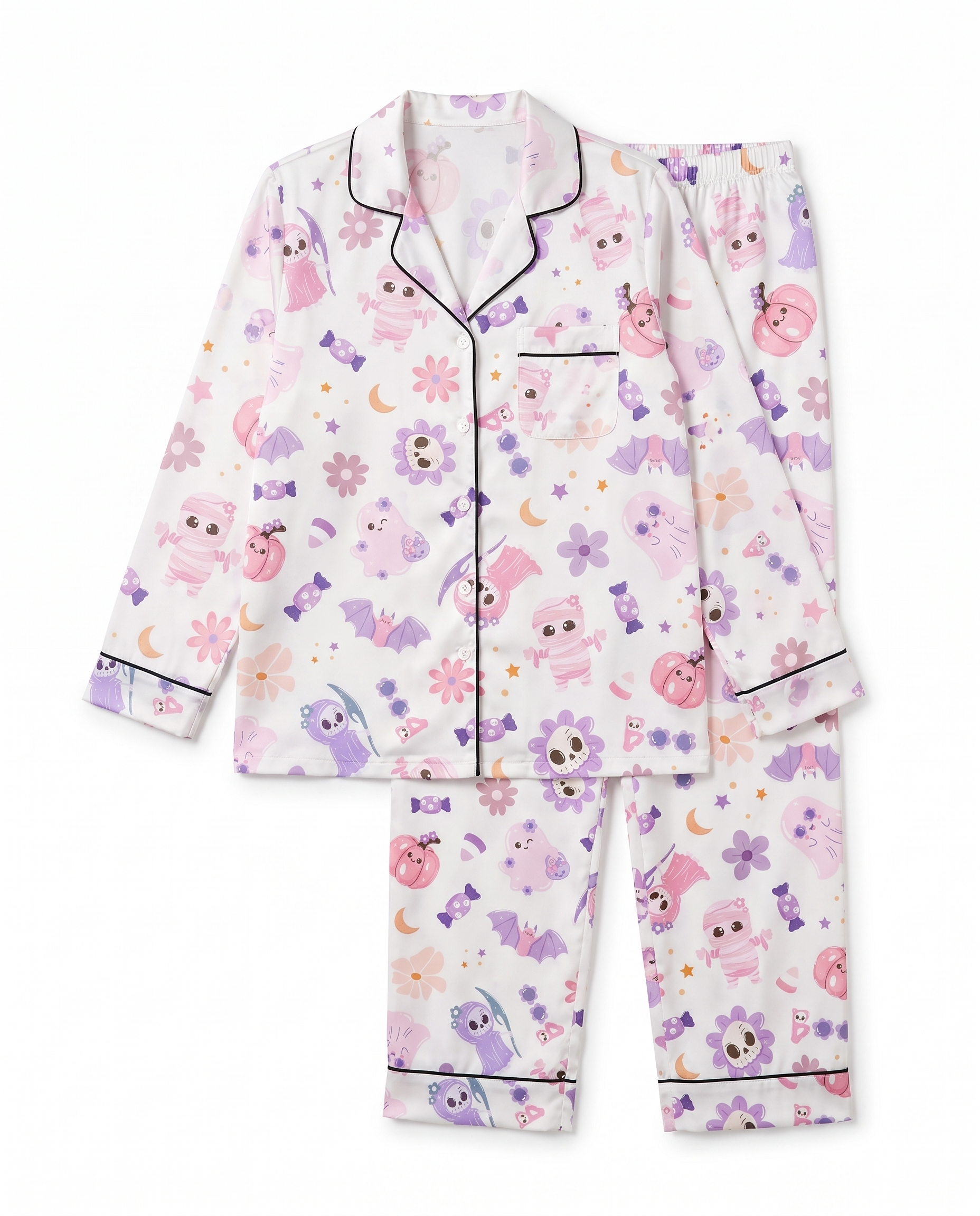 Long-Sleeved Women's Pajama Set in Blush Boo