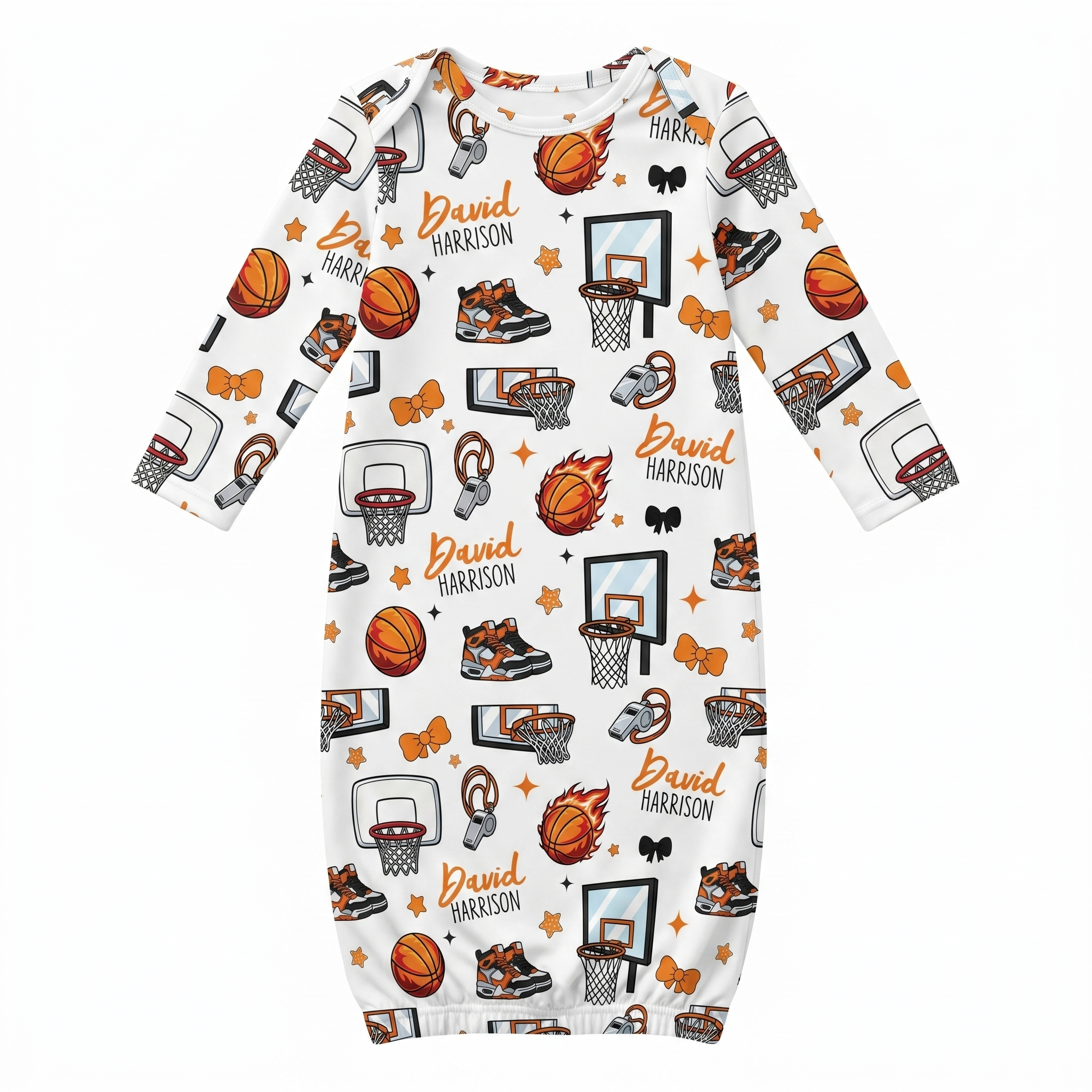 Personalized Sleep Gown in Basketball